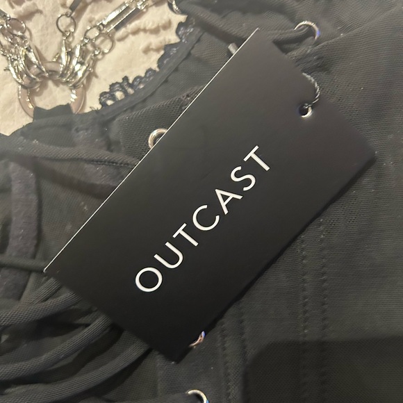 Black Corset Top with Buckle Details - Picture 4 of 5